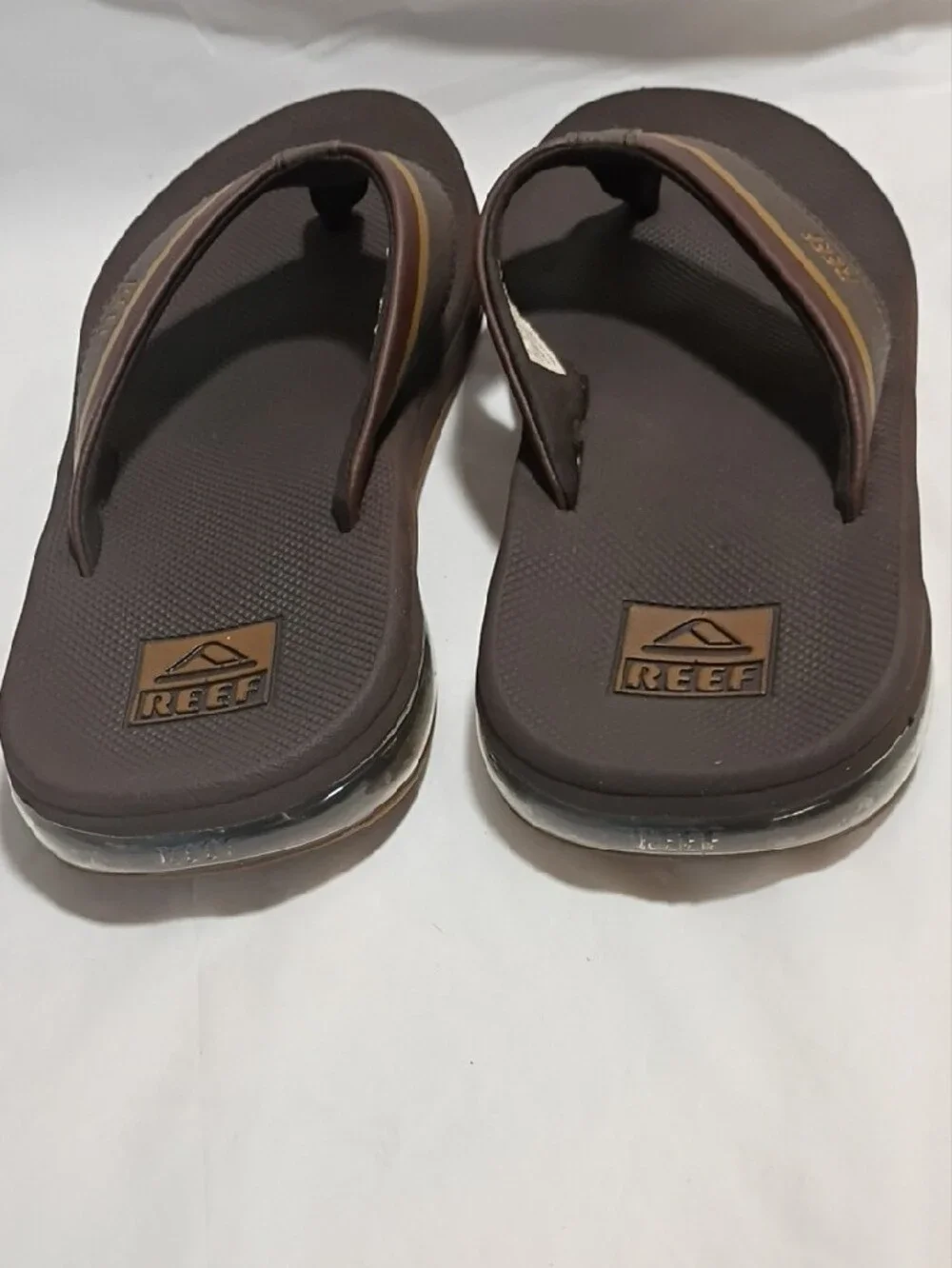 Reef Anchor Men’s Chocolate Brown Flip Flops Size 8